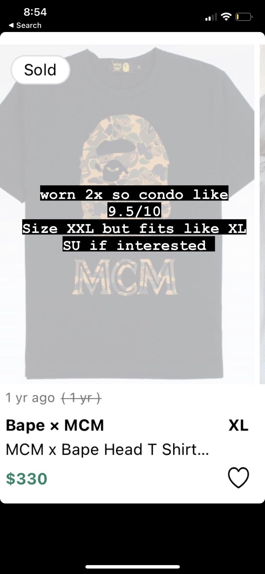 Bape X MCM T-Shirt 