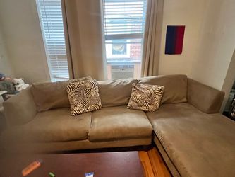 Tan sectional couch