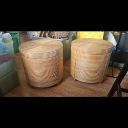 Column Storage Side/Accent Tables (Pair of 2)