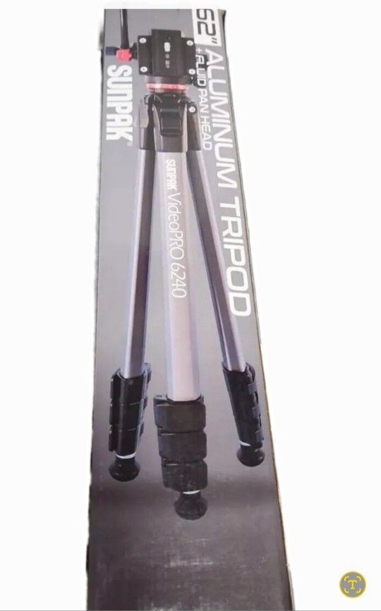 Sunpak VideoPro 6240 62" Aluminum Tripod + Fluid Pan Head for Camera Video UD