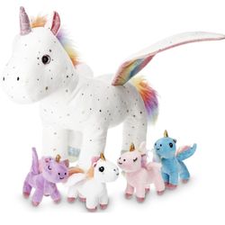 5 Pcs Fly Unicorns Plush  —Wholesale Available