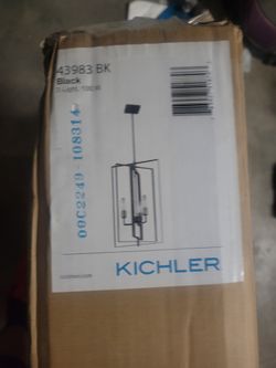 Kichler 3 light black foyer pendant