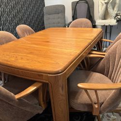 Oak Sturdy Wooden Table 