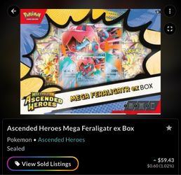 Pokémon Ascended Heroes Mega Feraligatr ex Box