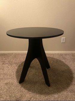 Small black bistro table