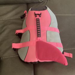 Pink Shark Dog Swimming Vest Size S 