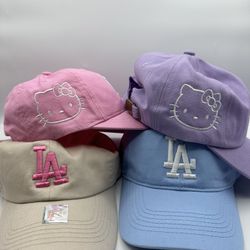 Custom Dodgers x Hello kitty hats