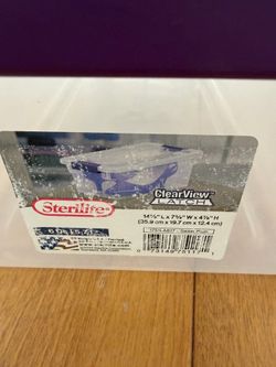 Sterilite ClearView Latch Storage Bins and Black Basket