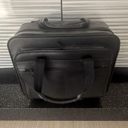 Genuine leather rolling briefcase Samsonite
