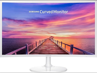 SAMSUNG 27" CF391 Curved FHD 1080P LED Monitor, White - 1800R Curvature, Full HD 1920 x