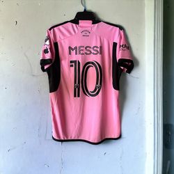 Inter Miami Lionel Messi #10 Home Pink Soccer Jersey 23/24 Men Size Shirt Footba