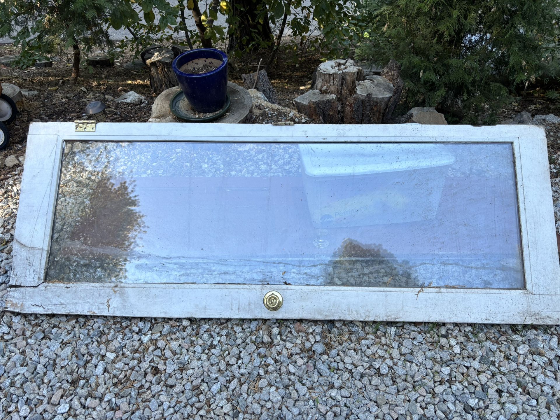 Antique door with glass