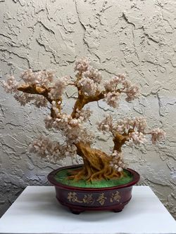 19 inch Rose Quartz Gemstone Bonsai Tree - See My Other Items ๐
