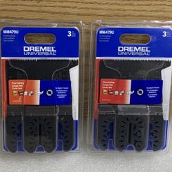 Lot Of 2 DREMEL MM479U Universal Fine Wood Cut Oscillatingg Multi- Tool Blade Set