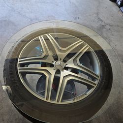 AMG mercedes wheel table with lights