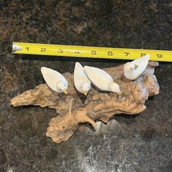 Folk Art Seagull On Drift Wood Nautical Art Decor Seaside Shore