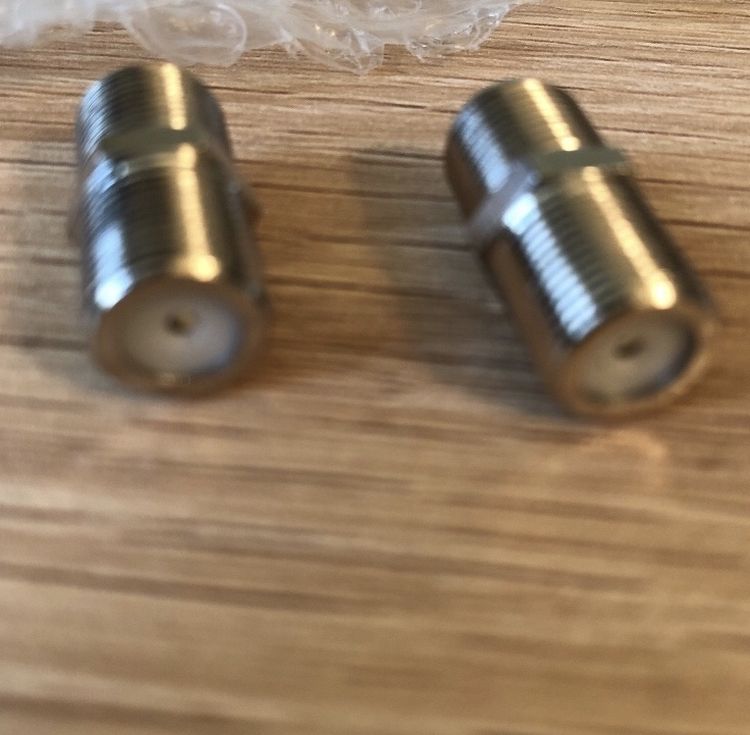 Coaxial Cable Connector (F to F), Set of 2