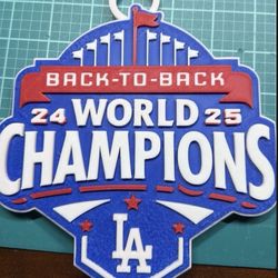 LA Baseball Back-to-Back Champions Inspired 3D Printed Hype Chain Medallion (42” Chain)