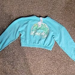 NWT WOMENS IML ISAAC MORRIS LTD SWEATSHIRT CROP TOP MINT GREEN SIZE M 