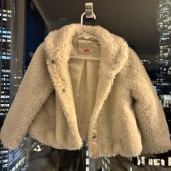 Children's Place White Fleece Jacket Warm Winter coat