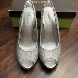 Women’s Sliver Glitter High Heel Shoes