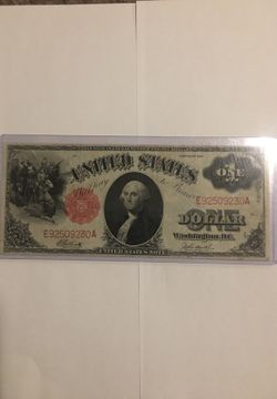 Series of 1917 $1 Dollar large certificates (A unique certificate VG condition)