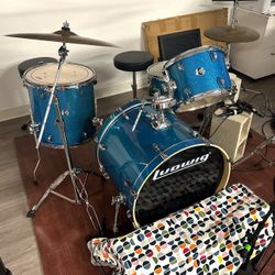 Ludwig Element Evolution Drum Set Kit. Shells, Snare, + Hi Hat Stand.