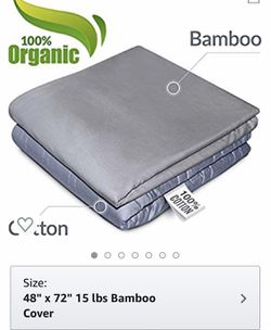 Rongo Weighted Blanket Premium Comforter - Enhanced Comfort Durability & Lifespan (48" x 72" 15 lbs Bamboo Cover)