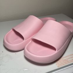 Pink Rubber Slides 