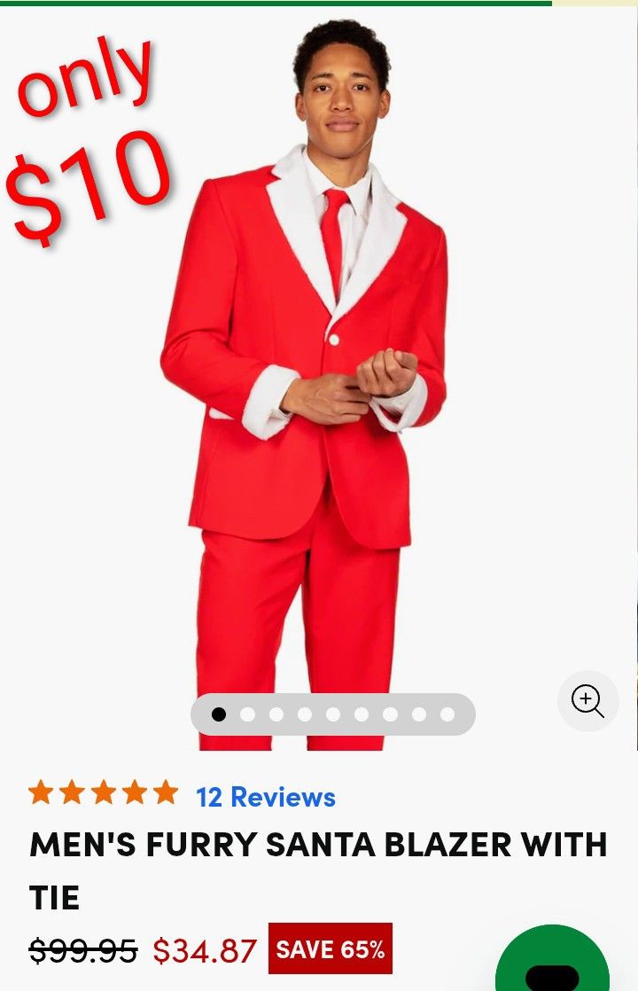 Santa Sports Jacket With Bread Tie Only $10