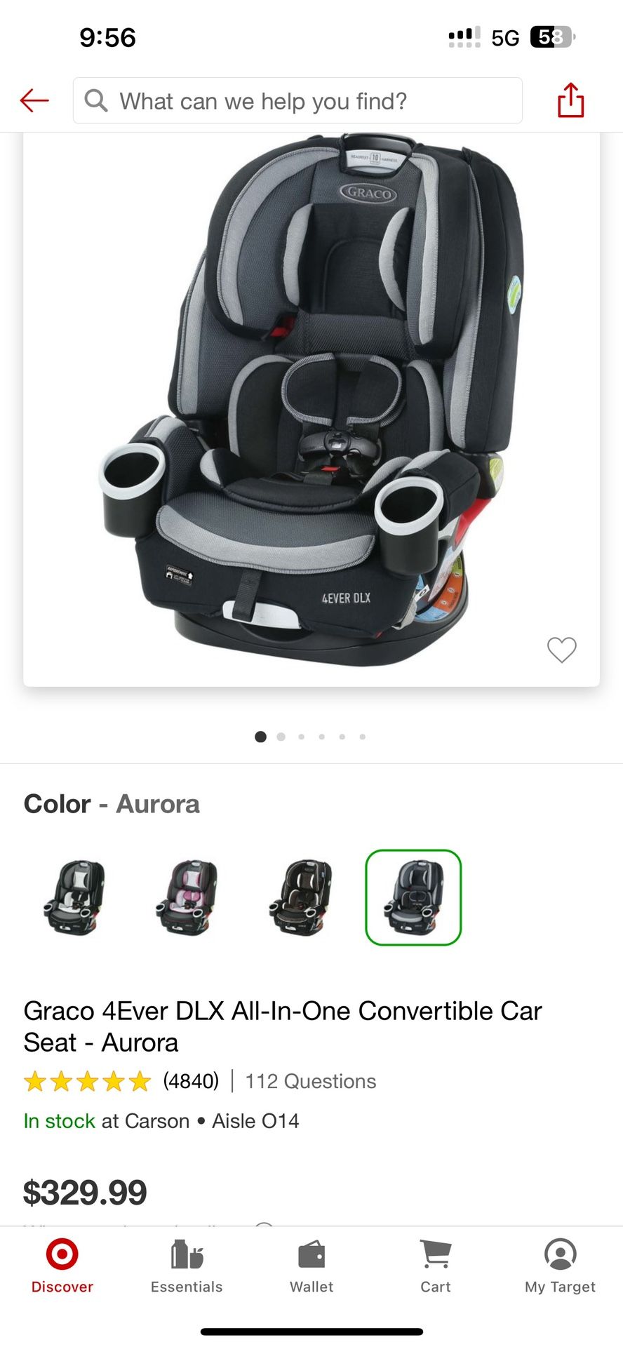 Graco 4Ever DLX All-In-One Convertible Car Seat - Aurora