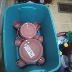 Mauve Colored Dishes 8 Piece Set 