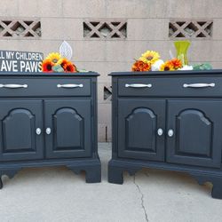 Black Vintage Nightstands