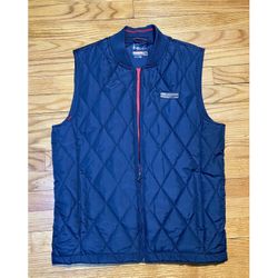 HAWKE & CO HK Navy Blue quilted Performance vest men’s sz S New no tags! 