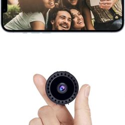 Hidden Cameras for Home Security, Full HD Mini Spy Camera Wi-Fi Wireless Cam, Small Nanny Camera with Remote View, Night Vision, Bulit-in Battery Tiny