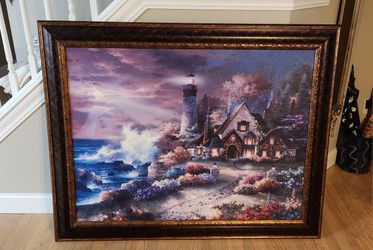 Large Framed Textured Print by James Lee