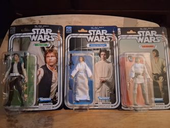 Star Wars Black Series 40th Anniversary Han, Luke an Lieia
