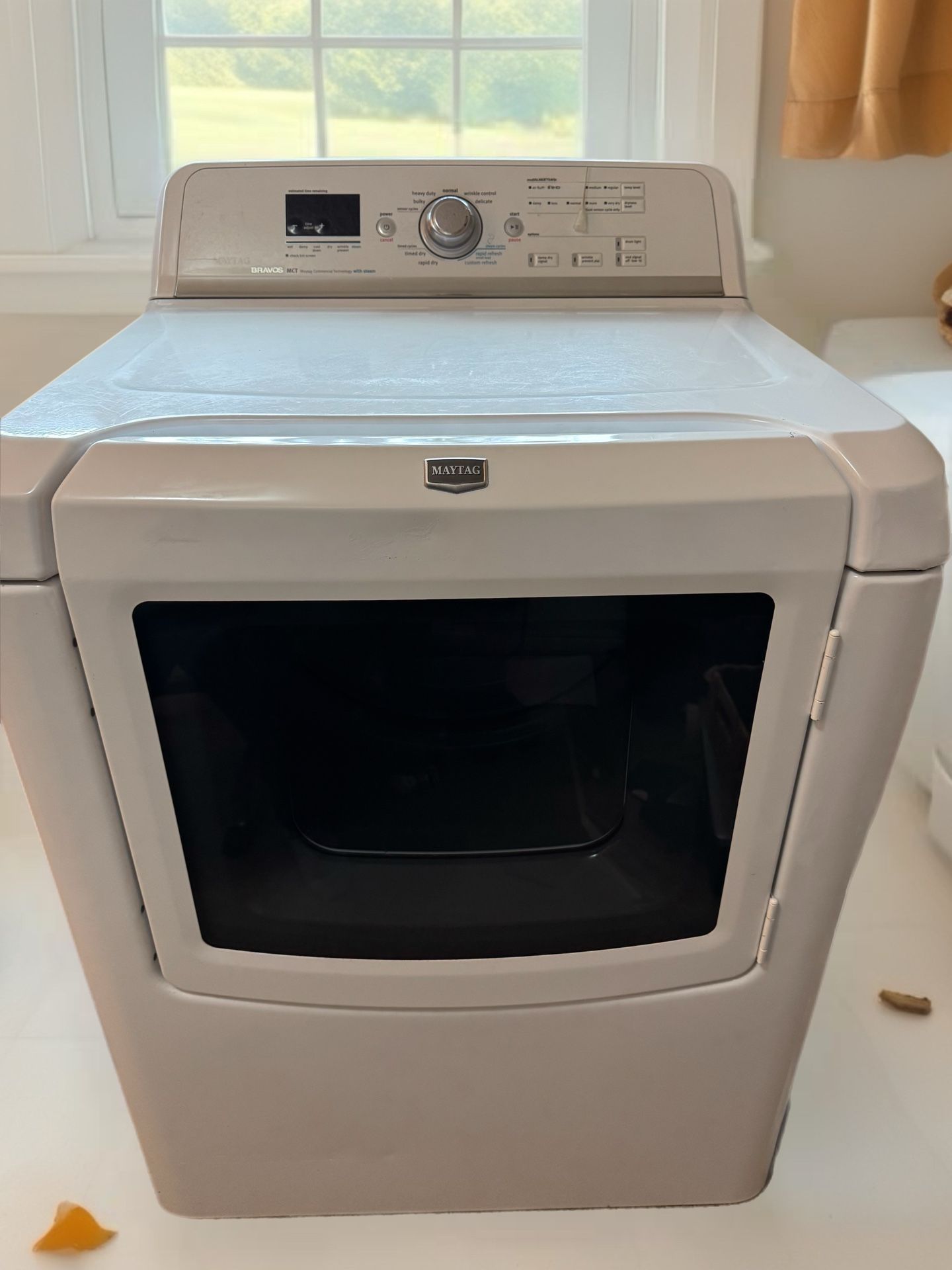 Maytag Bravos MCT w/Steam-29 Inch Electric Dryer, 7.3 Cu.ft Capacity 