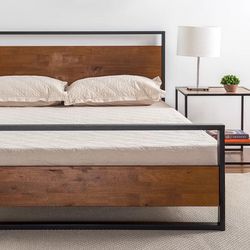 Kings Size Mattress And Zinus Bed Fram 