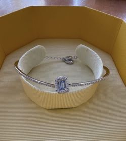 Swarovski Aquamarine Diamond Bracelet, New In Box