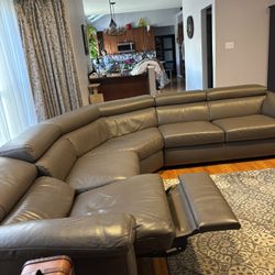 Natuzzi Leather Reclining Couch