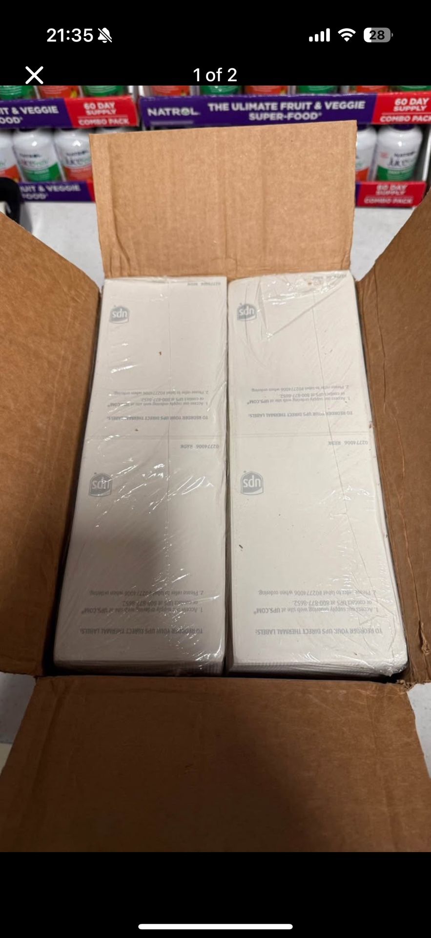 UPS 4x6” Thermal Shipping Labels - 6000 Labels per Box
