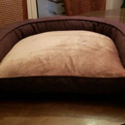 NEW Top Paw Medium Brown Luxury Plush Dog Bed