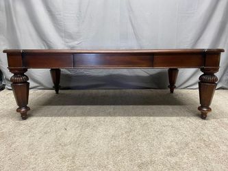 MILLING ROAT Flame Mahogany Large Wooden Single Drawer Coffee Table