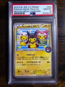 PSA 10 2015 Mega Campaign pikachu #203