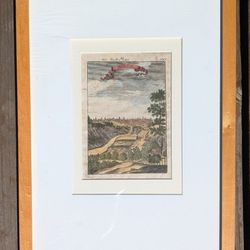 reproduction of 17th century engraving: view of kyoto