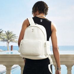 White snake broken shoulder bag snakeskin pattern backpack backpack 