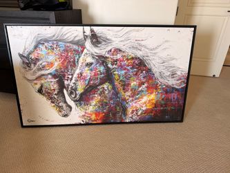 Beautiful Horse Canvas in EXCELLENT CONDITION!

Dimensions: 4'8" x 34"