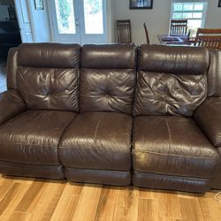 Leather couch And loveseat