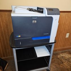 HP Color Laser Jet CP4025 PRINTER and stand